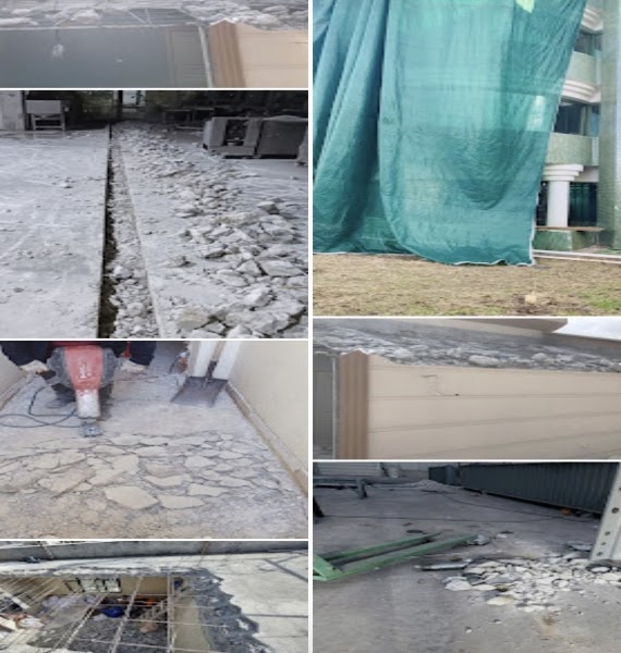 Beton kırma çalışması